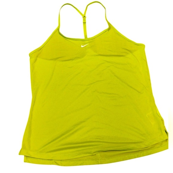 Nike women’s Bright Cactus Dri-Fit Indy Sports Bra Tank - sizeS Neon Gym minimal - Picture 2 of 4